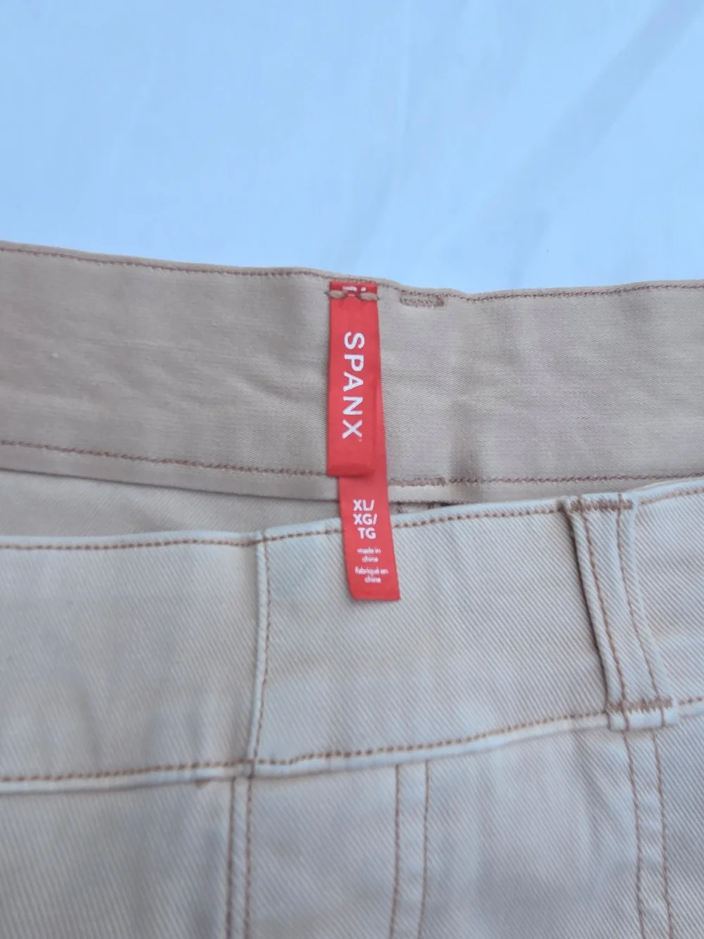 SPANX Mauve Pink Stretch Twill Pull On Shorts XL Tummy Control Casual Classic - Picture 3 of 6